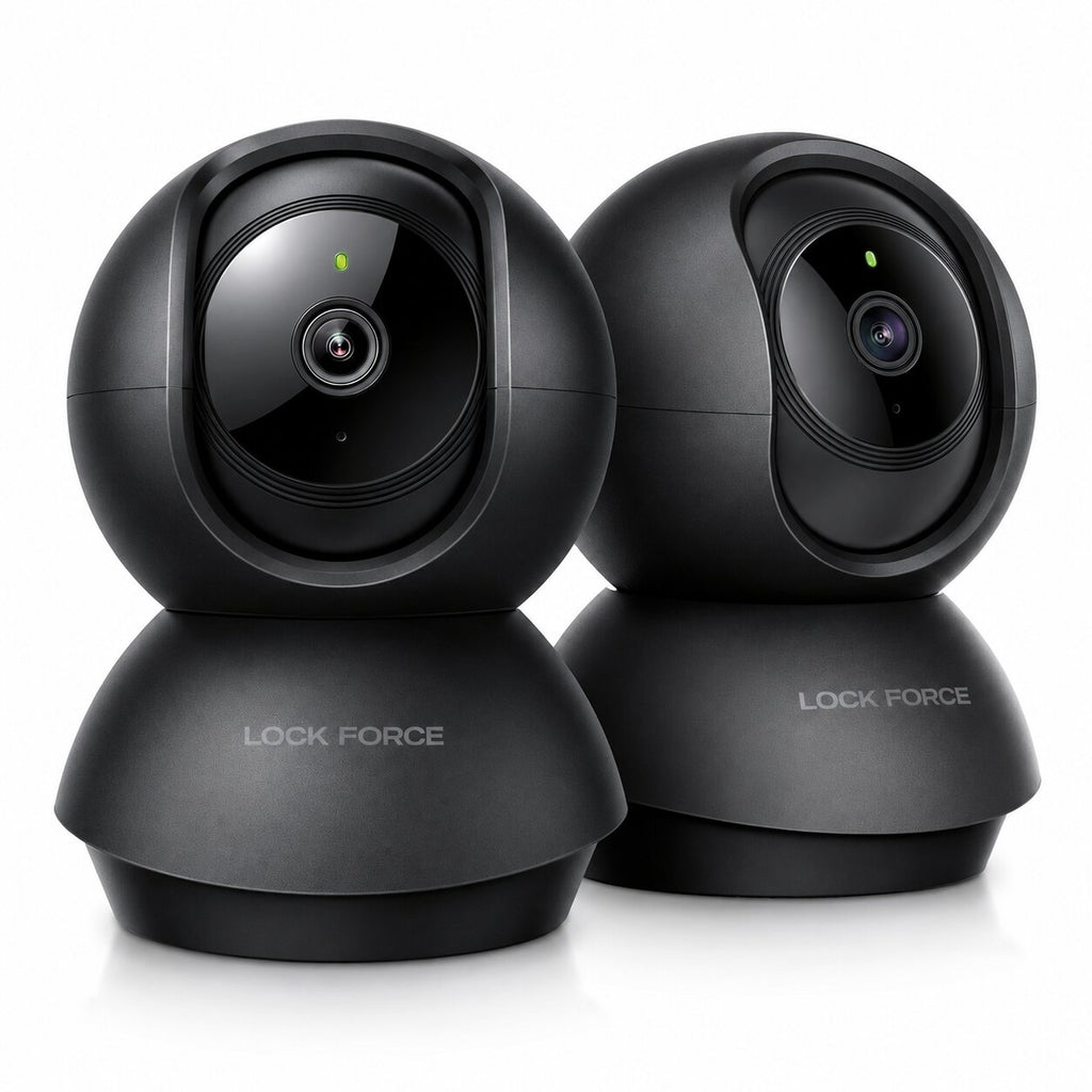 Lock force Innenkameras auf weißem hintergrund