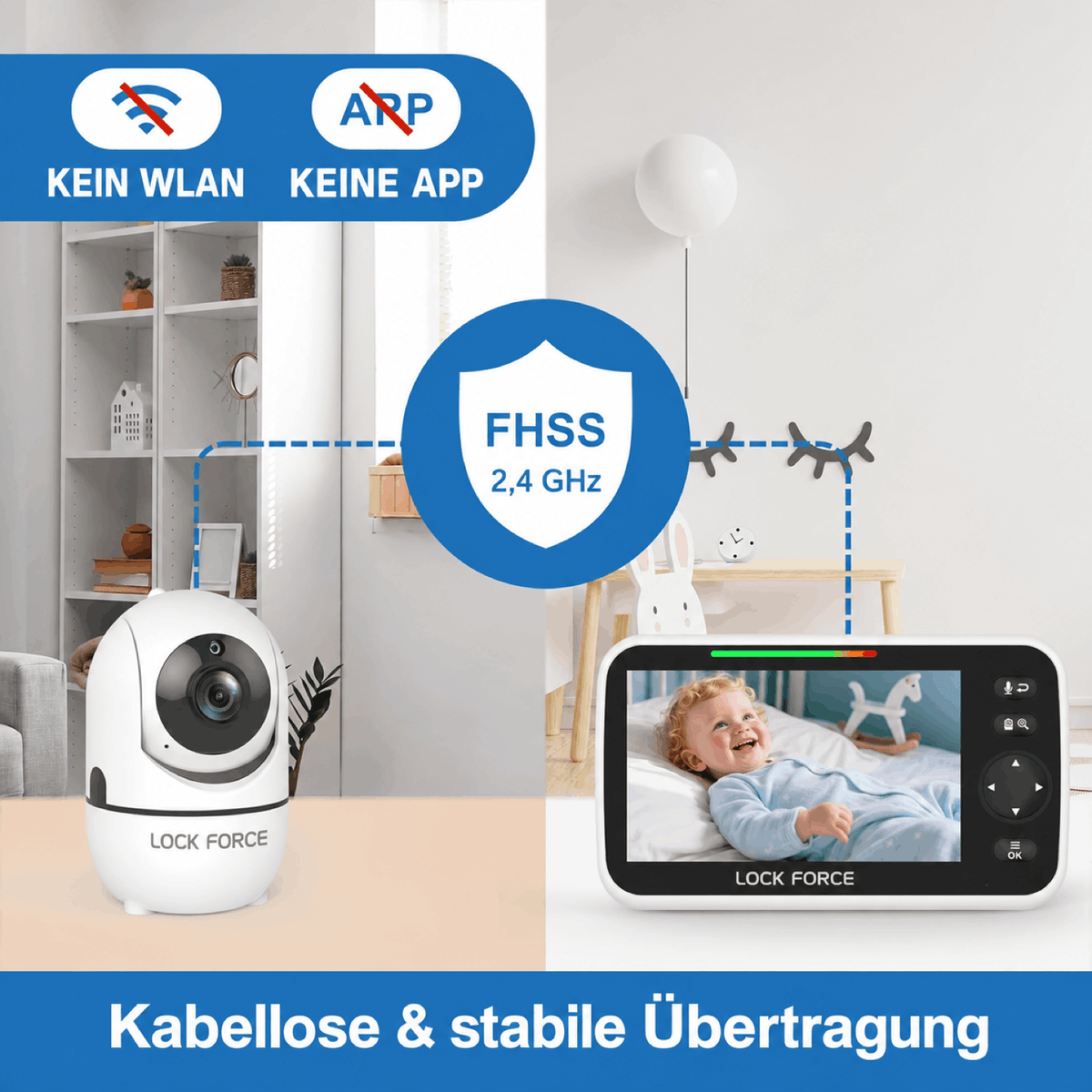 Babyphone mit 5-Zoll-Display & Kamera