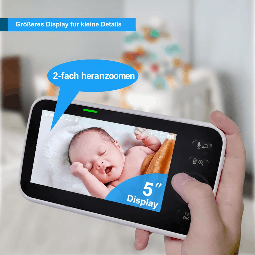 Babyphone mit 5-Zoll-Display & Kamera