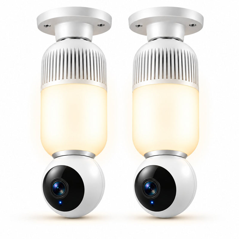 3MP Lampenkamera mit 360° & Farbnachtsicht