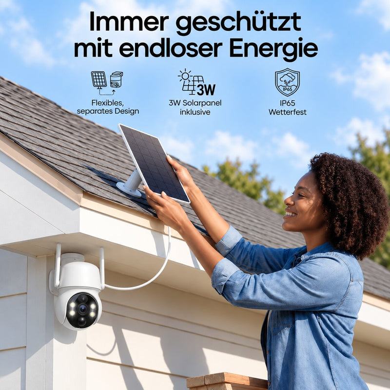 Solarkamera mit KI-Erkennung & Nachtsicht
