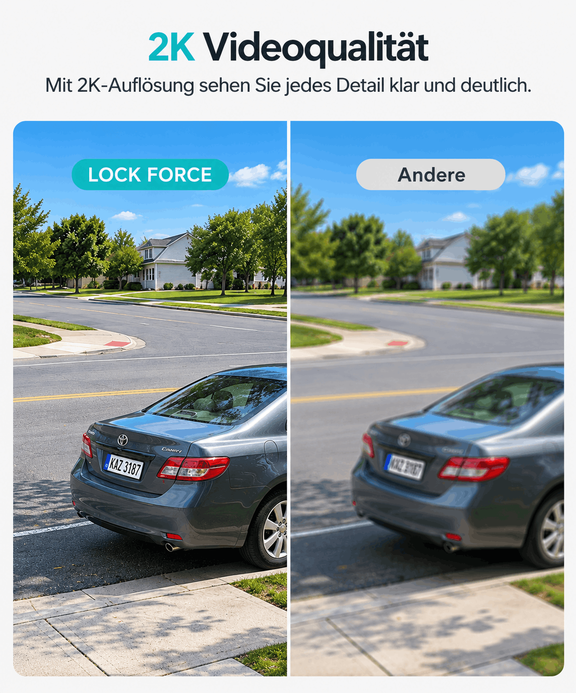 2K Video-Türklingel mit 166° Weitwinkel