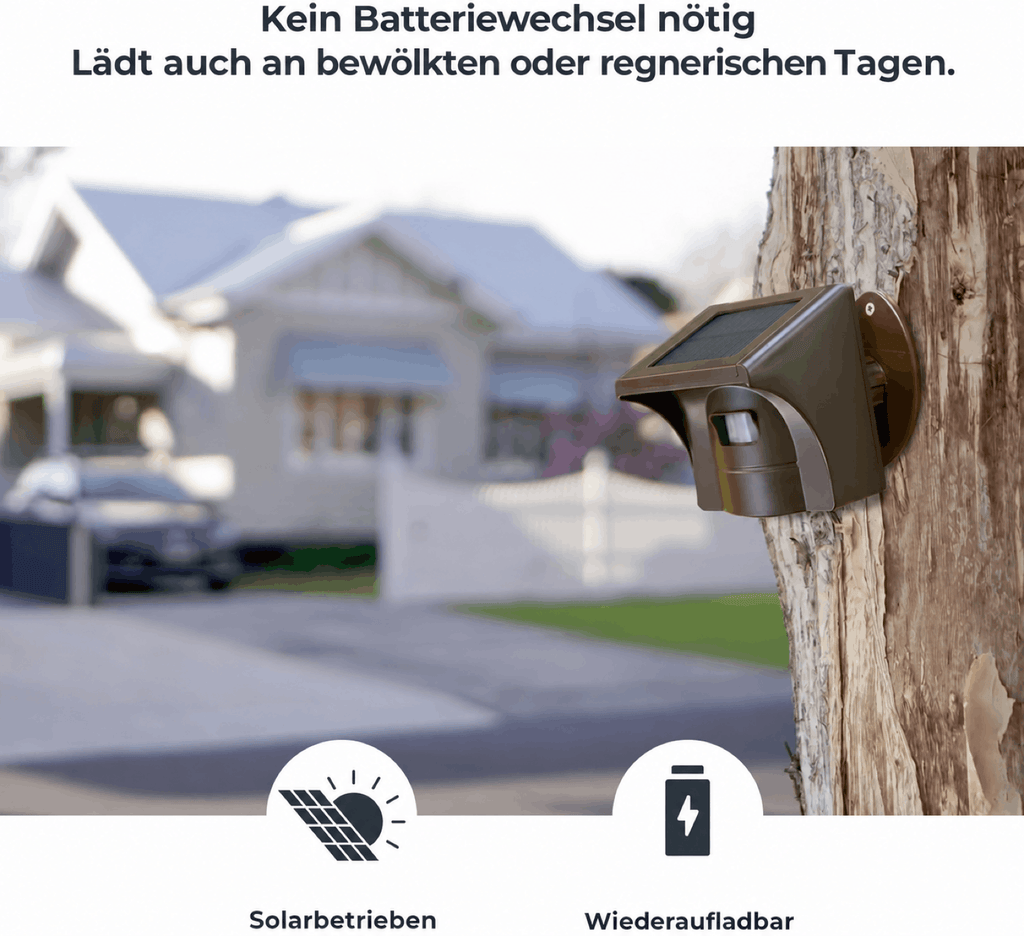 Solar Einfahrtsalarm mit Bewegungssensor