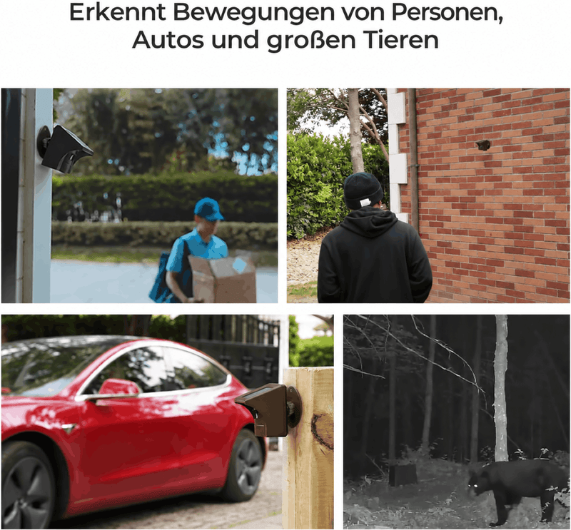 Solar-Bewegungsmelder mit Funkgong & Zonen-Erkennung