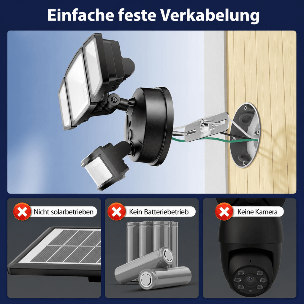 LED Außenstrahler 75W mit Bewegungssensor