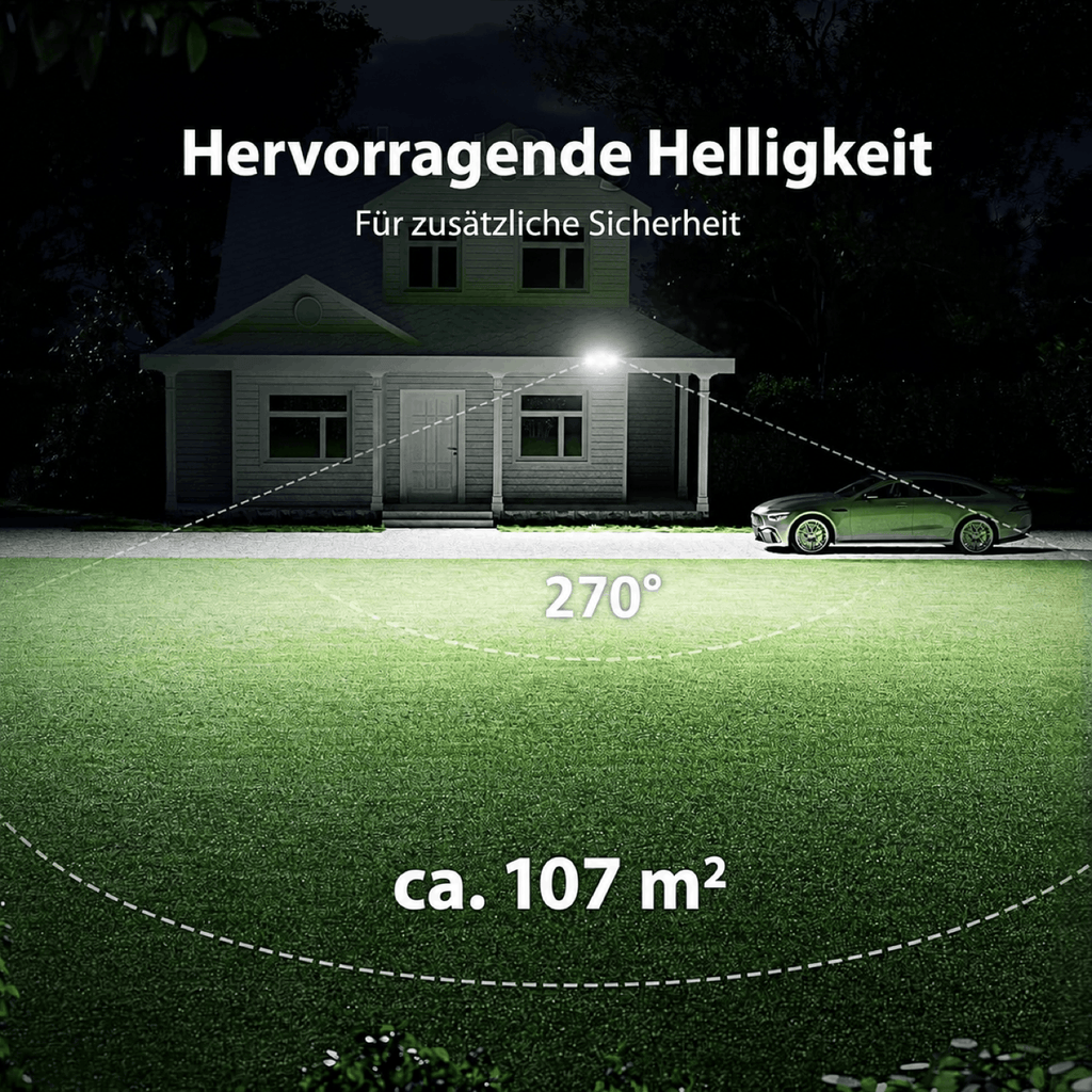 LED Außenstrahler 75W mit Bewegungssensor