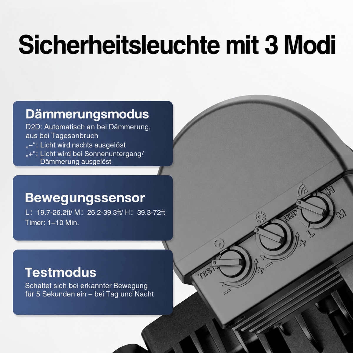 LED Außenstrahler 75W mit Bewegungssensor