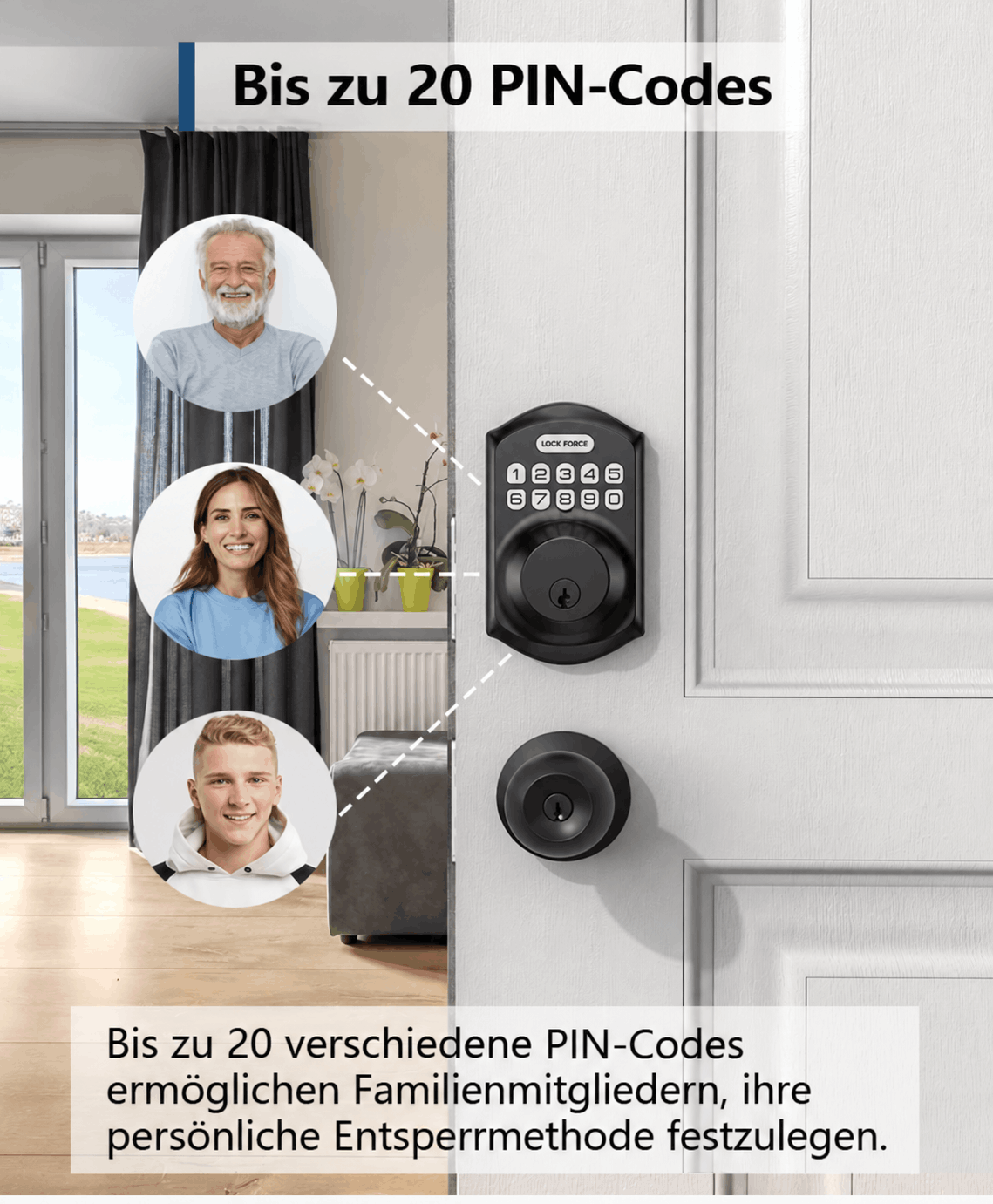 Elektronisches Türschloss mit Zahlencode - L300