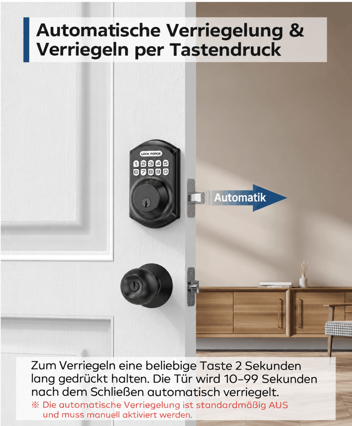 Elektronisches Türschloss mit Zahlencode - L300