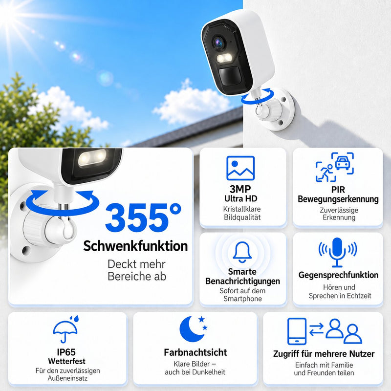 4MP WLAN-Kamera mit WiFi 6 & Farbnachtsicht