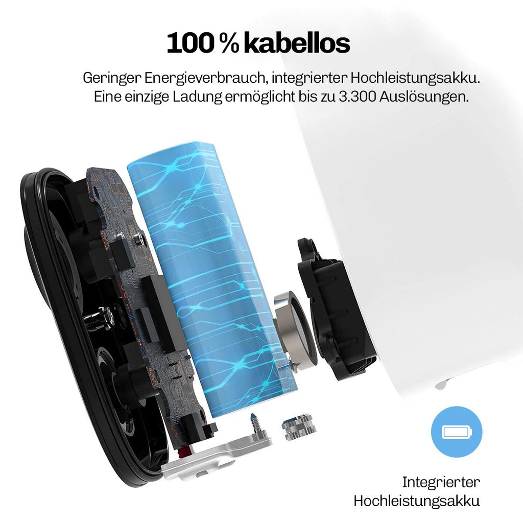 Lock Force Kamera Innenansicht mit integriertem Hochleistungsakku, bis 3.300 Auslösungen