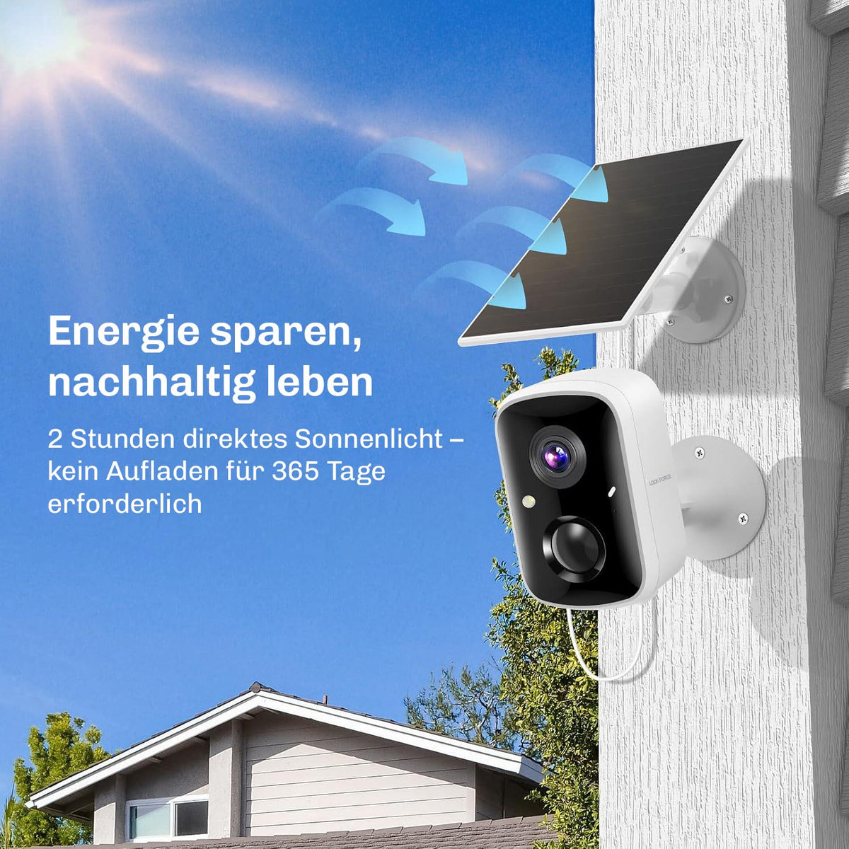 Vergleich von Schwarzweiß- und Farb-Nachtsicht bei 4MP Auflösung vor Einfahrt und Haus