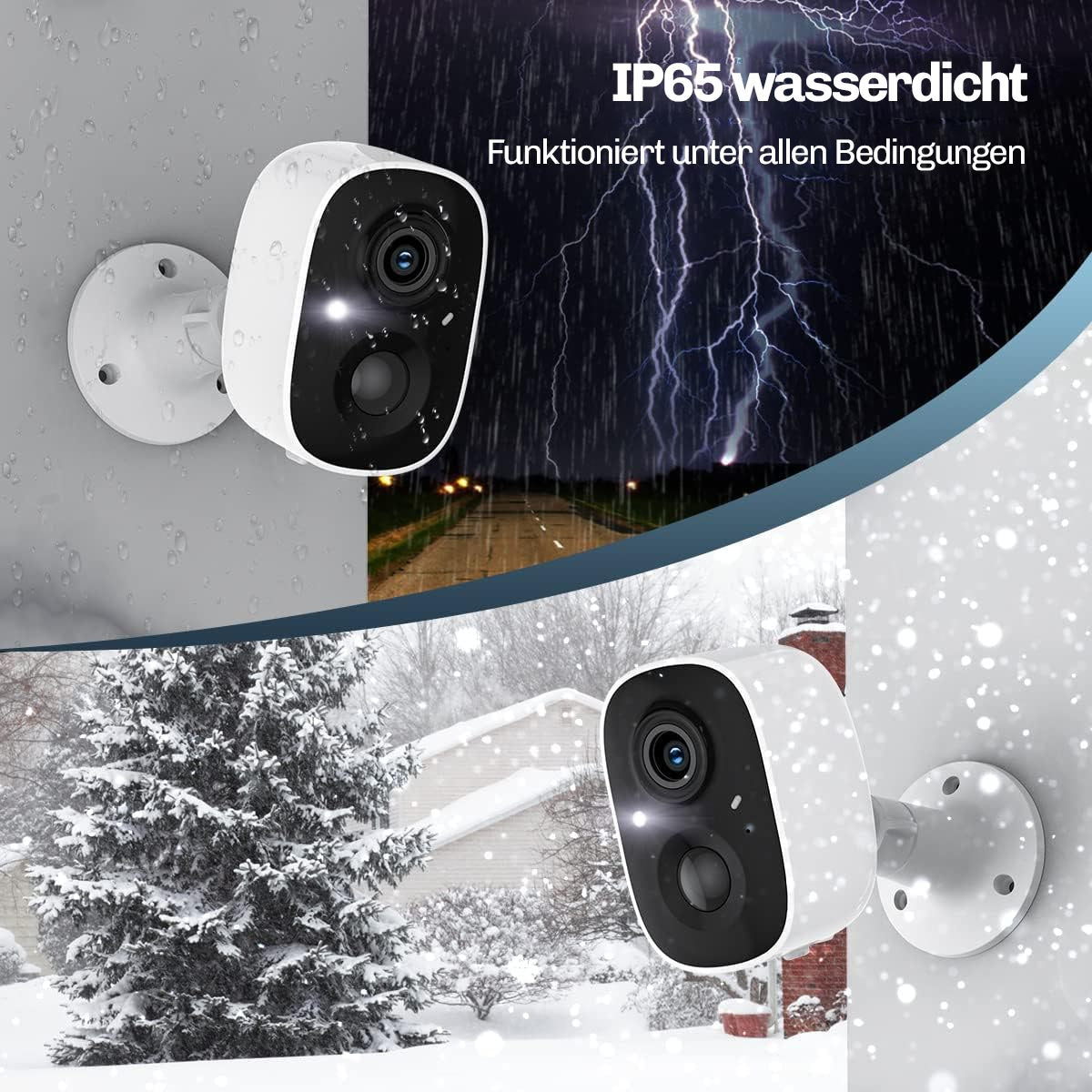 Lock Force Kamera IP65 wasserdicht, funktioniert bei Regen und Schnee