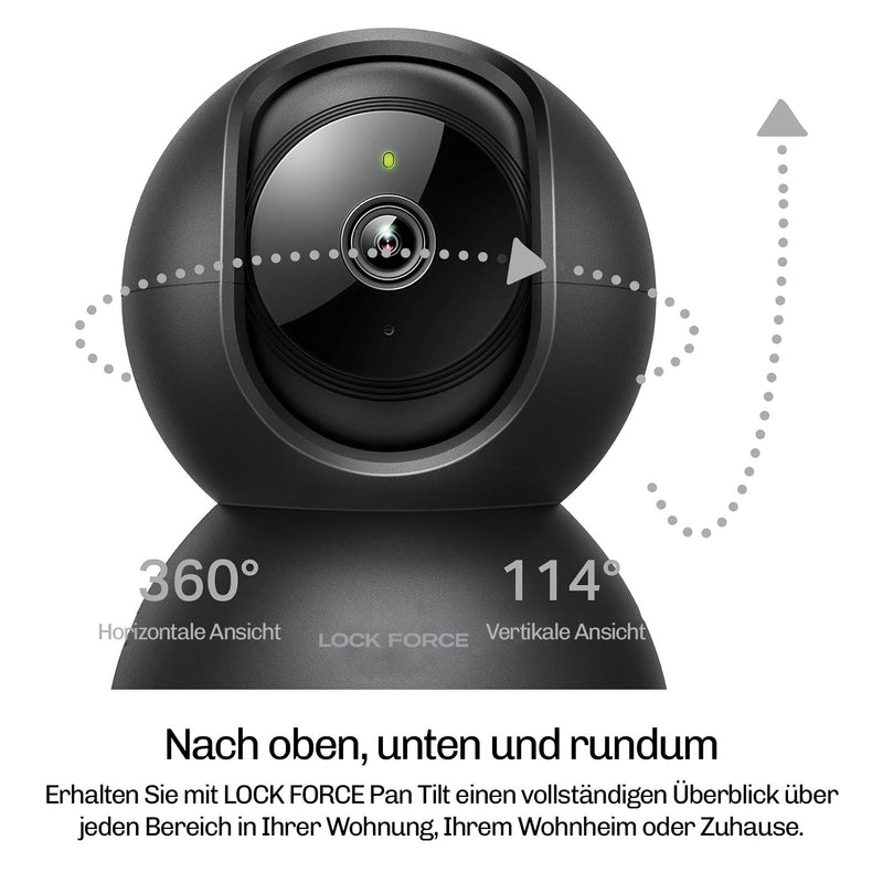 Lock Force Kamera Nahaufnahme mit 360° horizontaler und 114° vertikaler Ansicht