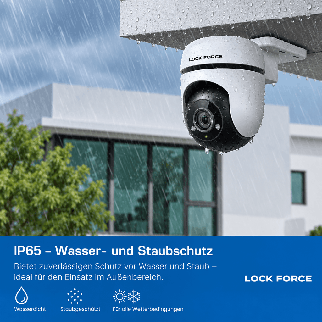 1080p WLAN PTZ Überwachungskamera 360°