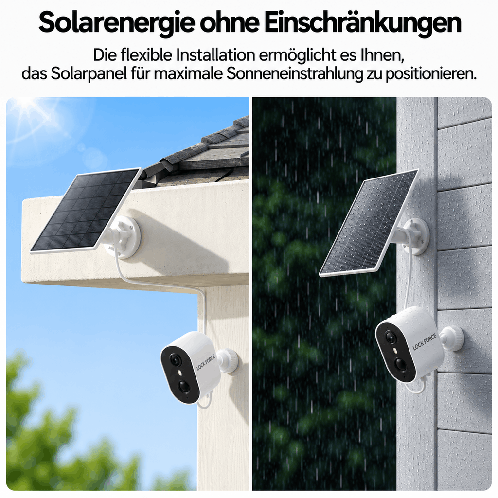 2K Solar Sicherheitskamera System, 2er-Set