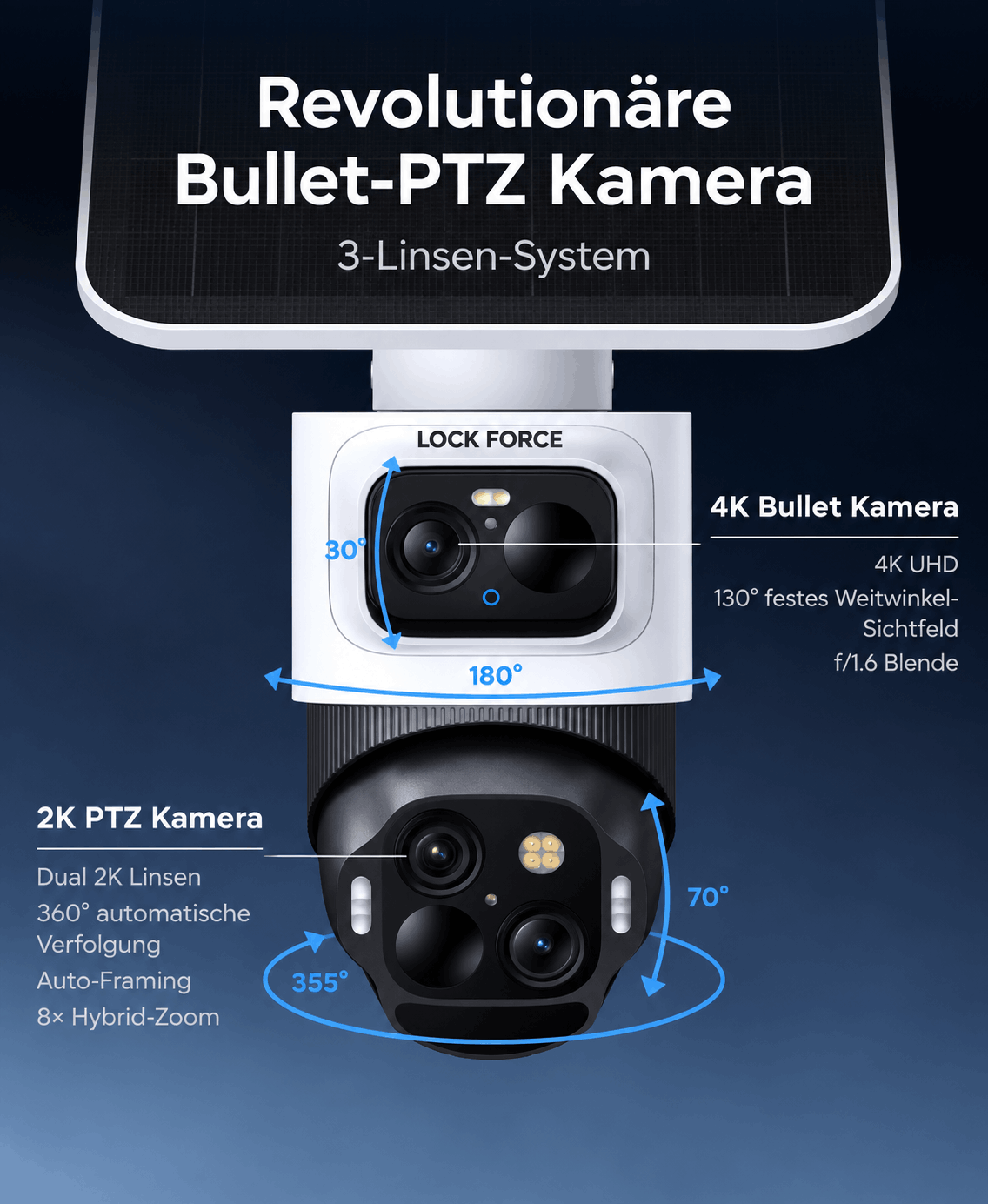 4K Solar PTZ Sicherheitskamera