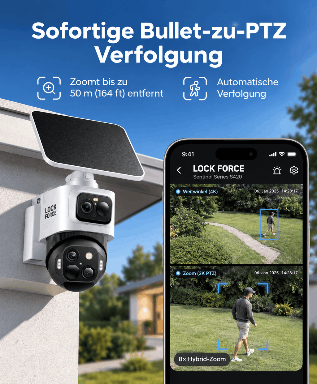 4K Solar PTZ Sicherheitskamera